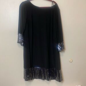 Eliza J Women’s Sequin Dress. Black. Size 18W. NWT.